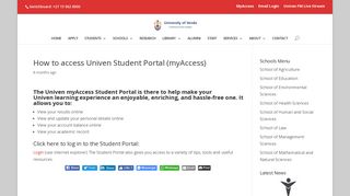 How to access Univen Student Portal (myAccess) | University of Venda