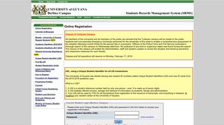 Current Students - University of Guyana - Current Students Login ...