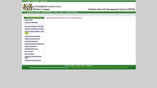 University of Guyana - Prospective Student Login - Berbice Campus