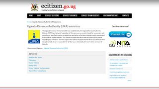 Uganda Revenue Authority (URA) eservices | eCitizens