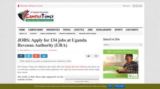 JOBS: Apply for 134 jobs at Uganda Revenue Authority (URA) – The ...