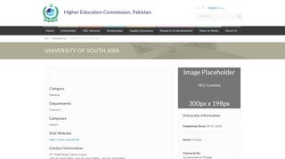 University of South Asia - Universities