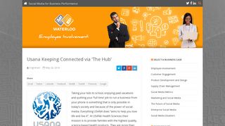 Usana Keeping Connected via 'The Hub' – Social Media for Business ...