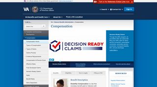 Compensation Home - Veterans Benefits Administration - VA.gov