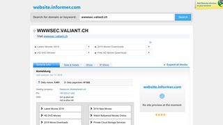 wwwsec.valiant.ch at Website Informer. Anmeldung. Visit Wwwsec ...