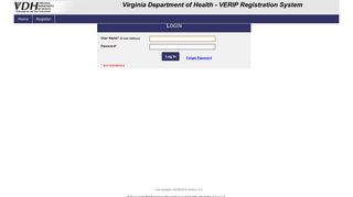 Login Here - Virginia Department of Health
