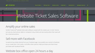 Ticket Sales Website and Software System - Vendini