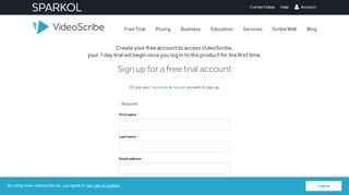 VideoScribe - Sign Up