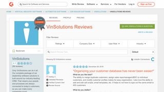 VinSolutions Reviews 2019 | G2 Crowd