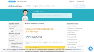 How to connect VinSolutions | LeadsBridge Documentation