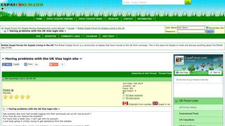 Having problems with the UK Visa login site - Expat Forum