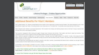 CrownLifestyle » Additional Benefits for Vital C Members