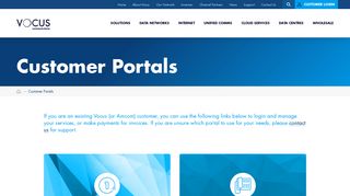 Customer Portals · Vocus Communications