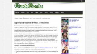 Log In To Get Vodafone My Photo Access Online – Guide Gorilla ...