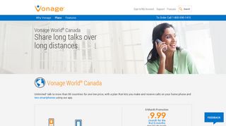 Vonage® World Canada International Calling | Vonage CA
