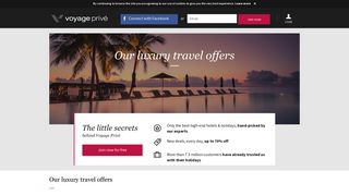 Luxury travel and holidays offers deals– up to 70% off – Voyage Privé