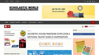 VIDYARTHI VIGYAN MANTHAN (VVM) 2018 A NATIONAL TALENT ...