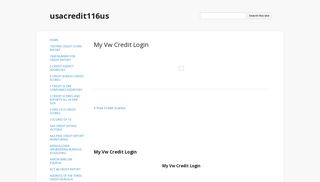 My Vw Credit Login - usacredit116us - Google Sites