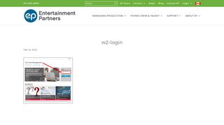 w2-login - Entertainment Partners