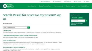 Search Result for access to my account log in - Waddell & Reed