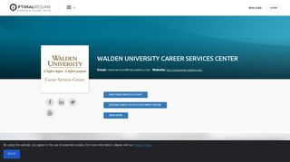 Optimal Resume at WALDEN UNIVERSITY CAREER SERVICES ...
