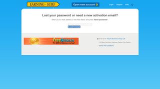 Lost your password or need a new activation email? - Earning-Surf ...