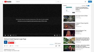 Walmart Credit Payment Login Page - YouTube