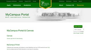 MyCampus Portal - Welcome to Woodland Community College