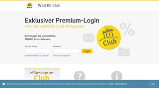 WEB.DE Club - Login