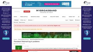 Persistent Webmail log-in problems | MyBroadband