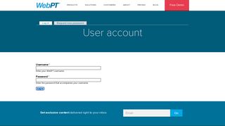 User account | WebPT