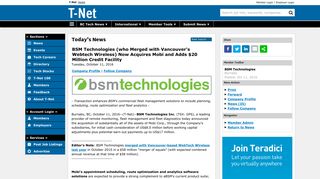 BSM Technologies (who Merged with Vancouver's Webtech Wireless ...