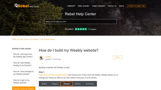 How do I build my Weebly website? – Rebel.com Help Center