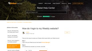 How do I login to my Weebly website? – Rebel.com Help Center