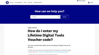 How do I enter my Lifetime Digital Tools Voucher ... - Weight Watchers