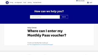 Where can I enter my Monthly Pass voucher? - Weight Watchers