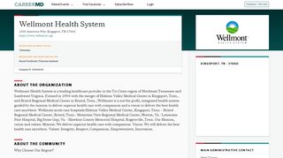 CareerMD | Wellmont Health System Snapshot | CareerMD.com