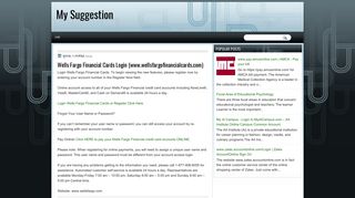 Wells Fargo Financial Cards Login (www.wellsfargofinancialcards ...