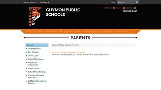 Parents - Guymon Public Schools