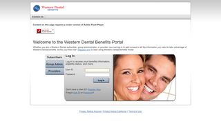 Western Dental Benefits Portal - Log In