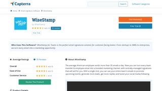 WiseStamp Reviews and Pricing - 2019 - Capterra