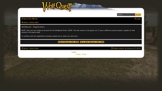WolfQuest - User Control Panel - Register
