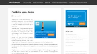 Fast Little Loans - Online Application