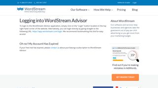 Logging into WordStream: How to Login to the WordStream Application