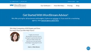 Get started with WordStream Advisor