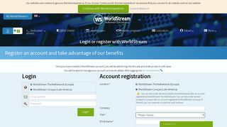 Login or register with WorldStream | WorldStream