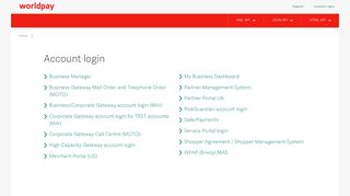 Account login - Worldpay Support