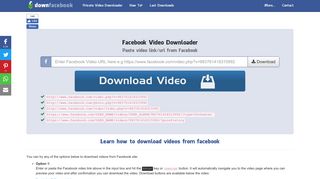 Download Facebook Videos - Facebook Video Downloader