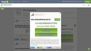www xiclassadmission gov bd | SSC Result 2018 |...