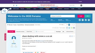 share dealing with www.x-o.co.uk - MoneySavingExpert.com Forums